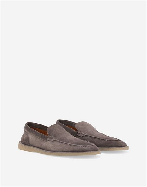 sued dolce gabbana loafer|Suede loafers in Grey for Men .